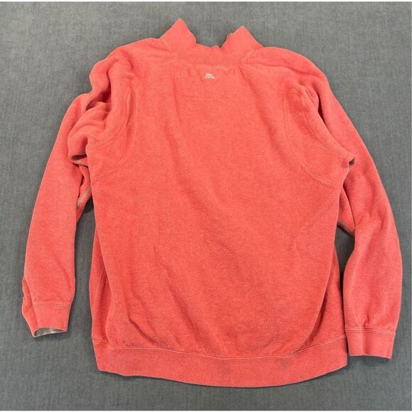 Tommy Bahama‎ Reversible Quarter Zip Pullover Men L Coral Tan Coastal Loungewear - Picture 6 of 11